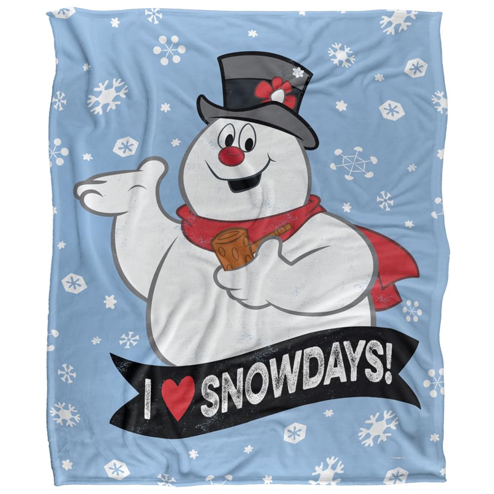 FROSTY THE SNOWMAN Coperta Morbida In Microfibra 152x127 Cm – Plaid Soffice Con Stamapa, Lavabile, Regalo Natale