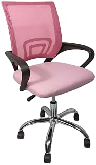 Home Heavenly® - Silla Escritorio Juvenil Nala, Silla Oficina giratoria y Regulable en Altura, en Tejido 3D. 100x52x56 cm. (Rosa)