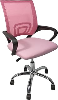 Home Heavenly® - Silla Escritorio Juvenil Nala, Silla Oficina giratoria y Regulable en Altura, en Tejido 3D. 100x52x56 cm. (Rosa)