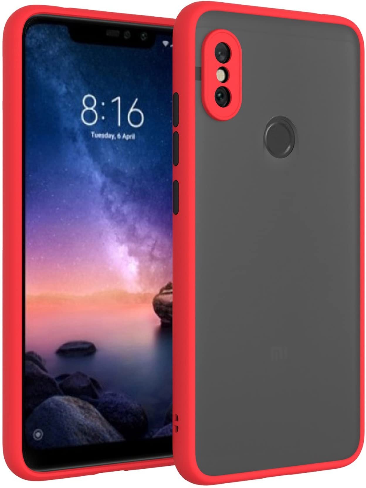 Glasgow Matte Back Case for Mi Redmi Y2 Back Case Cover Matte Translucent (Camera Protection) - Red (B09C8TRJ2C) Amazon Price History, Amazon Price Tracker