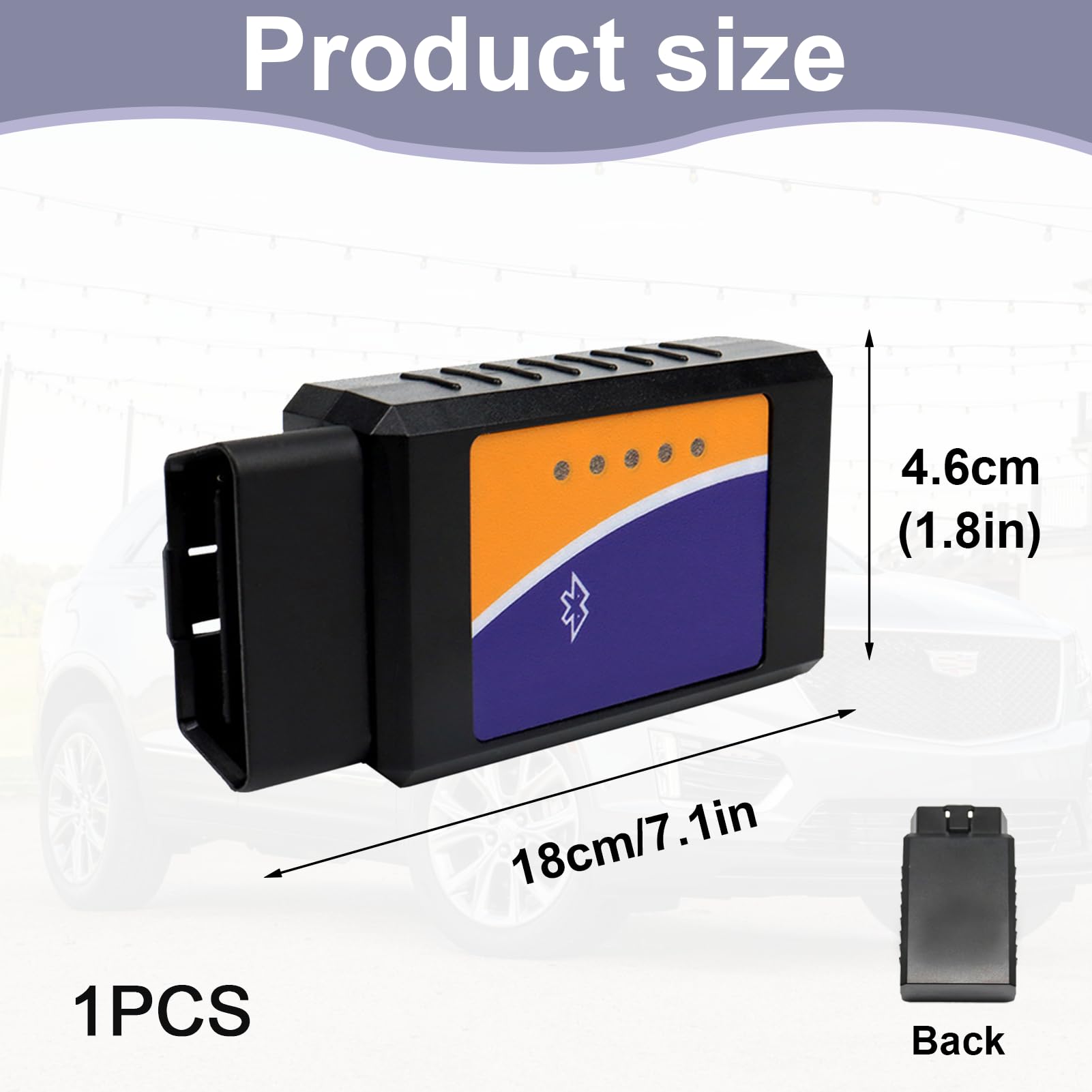 Scanner, Bluetooth Diagnosis Coche,Diagnosis Coche Multimarca,Escaner para Coches,para Todos los vehículos de protocolo,Detector Fallos Cóche,Scaners para Cóches