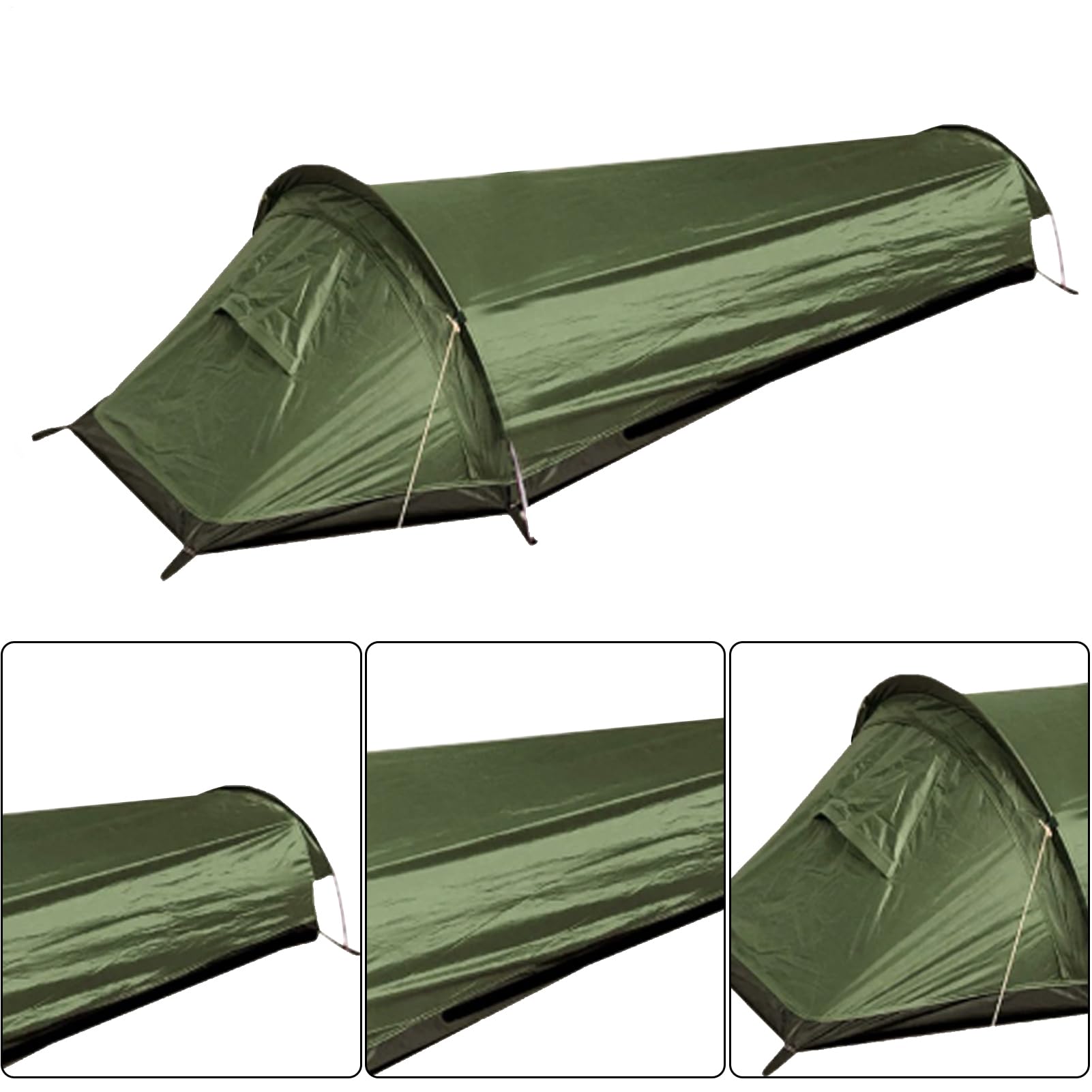 Ultraleichtes Zelt, winddichtes Schlafzelt, atmungsaktives Rucksackzelt für eine Person, Zelt für Wanderungen im Freien | Wasserdichte Outdoor-Überlebensausrüstung für Camp Wandern Jagd, einfache Einrichtung
