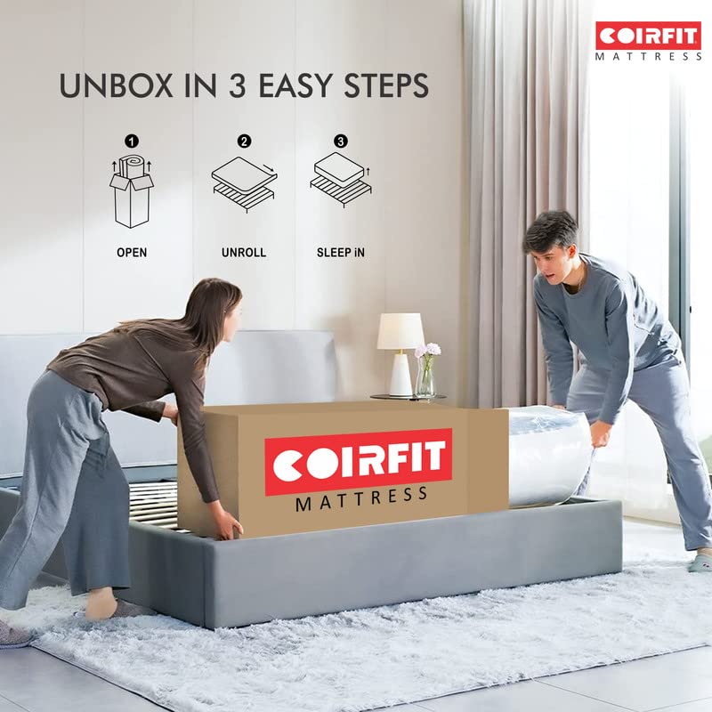 Image of Coirfit Biolife 8-inch Single Size Memory Foam Mattress (White,78X42x8)