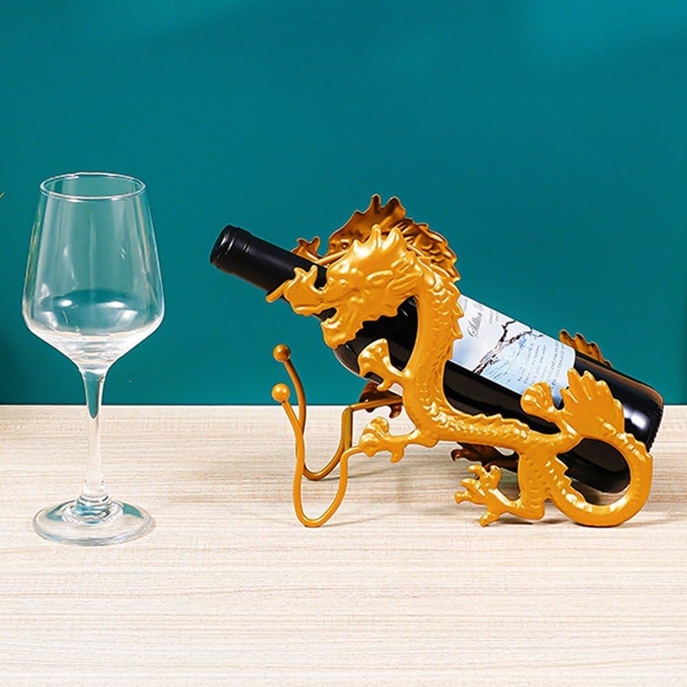 Soporte para Botella De Vino De Dragón, Soporte para Copas De Vino De Dragón Chino, Estante para Vino, Soporte para Decoración De Encimera De Bar En Casa
