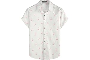 100% Cotton Flamingo Men's Hawaiian Shirts: The Perfect Summer Wardrobe