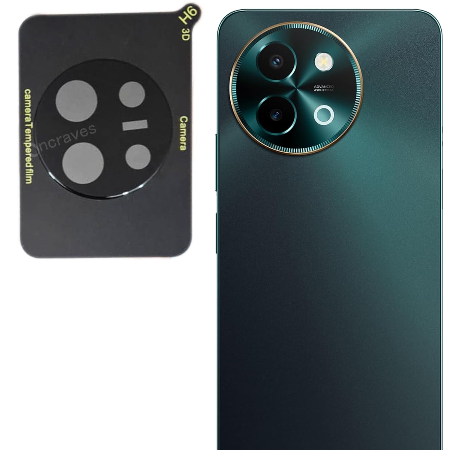 Oncraves Camera Lens Protector for vivo Y58 5G [9H Hardness] [3D Lens Protector ] [Easy Installation] Black (B0DF2XBDXL) Amazon Price History, Amazon Price Tracker