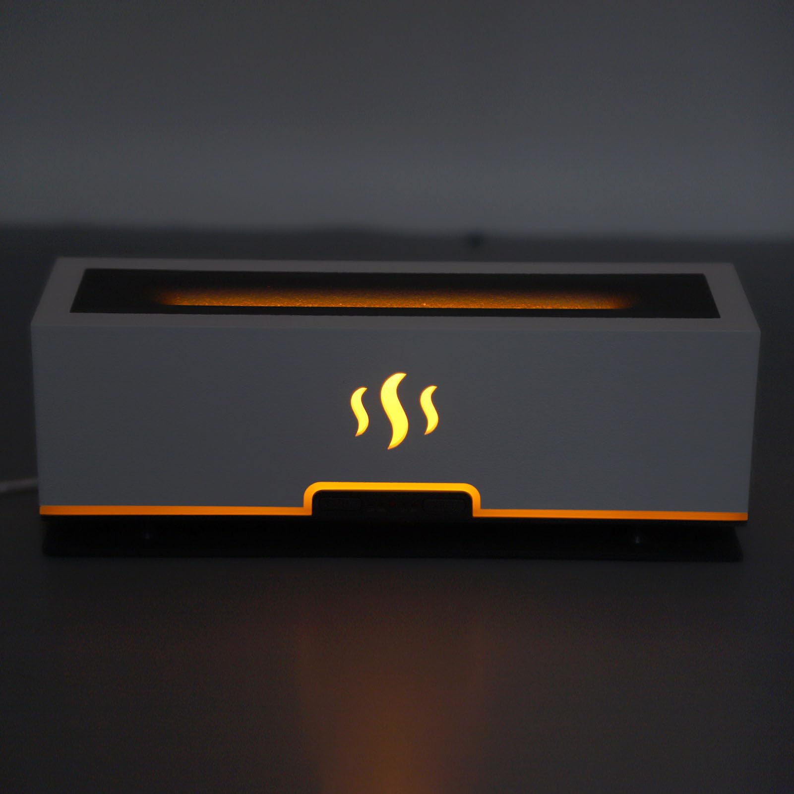 TOPINCN Diffusore di Aromi a con Lampada a LED Intelligente di Simulazione Umidificatore a Nebulizzazione Diffusore di Oli Essenziali da 100 a 240 V umidità Aumentata (Bianco)