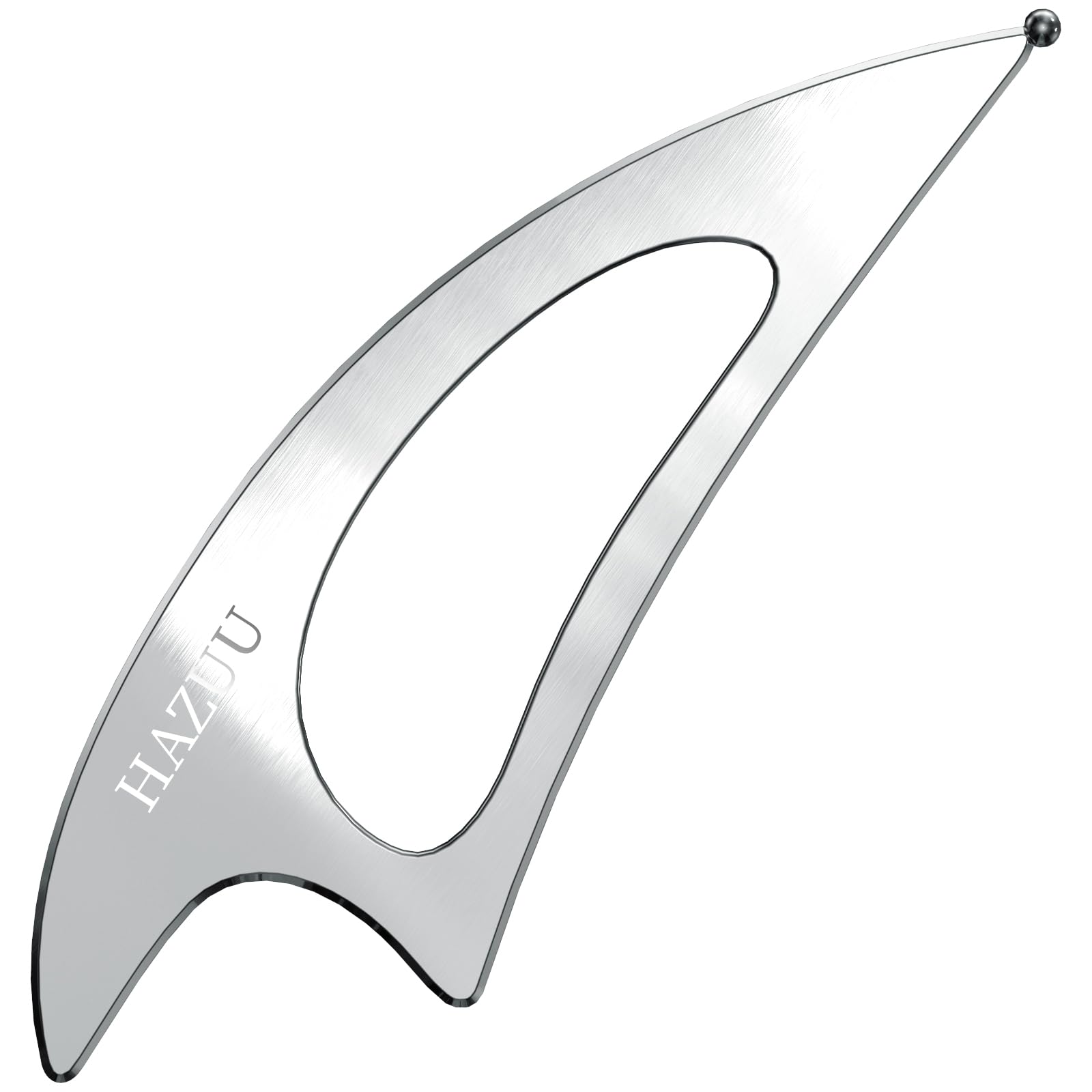 HAZUU Edelstahl Guasha Scraping Massage Tool für Soft Tissue Therapy, Ideal für Rücken, Beine, Arme, Nacken, Schulter Relief (Moon Shape)