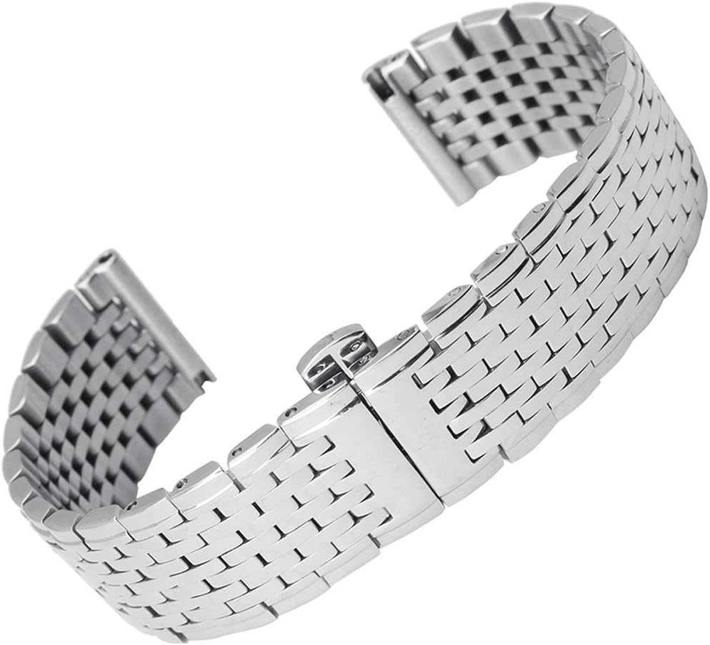 ドットタウン 腕時計ステンレスベルト ロンジン タイプ SB292-SR20 シルバー×ローズゴールド20mm 並行輸入品