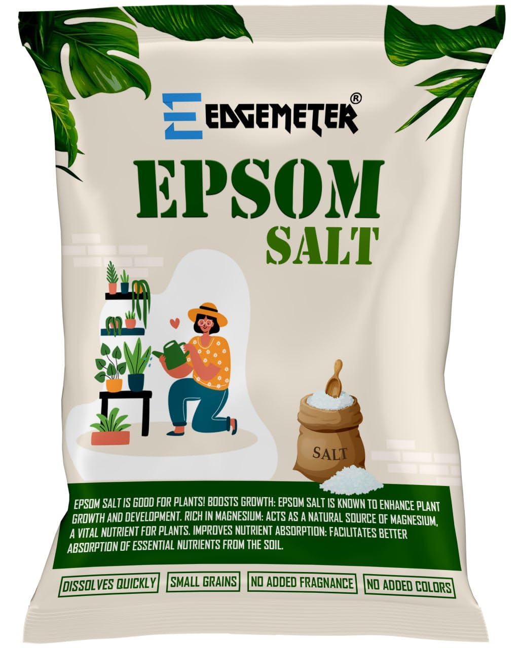 EDGEMETER Epsom Salt For Plants 5kg | magnesium sulphate for plants | epsom salts for plants (B0CBQ6LTV4) Amazon Price History, Amazon Price Tracker