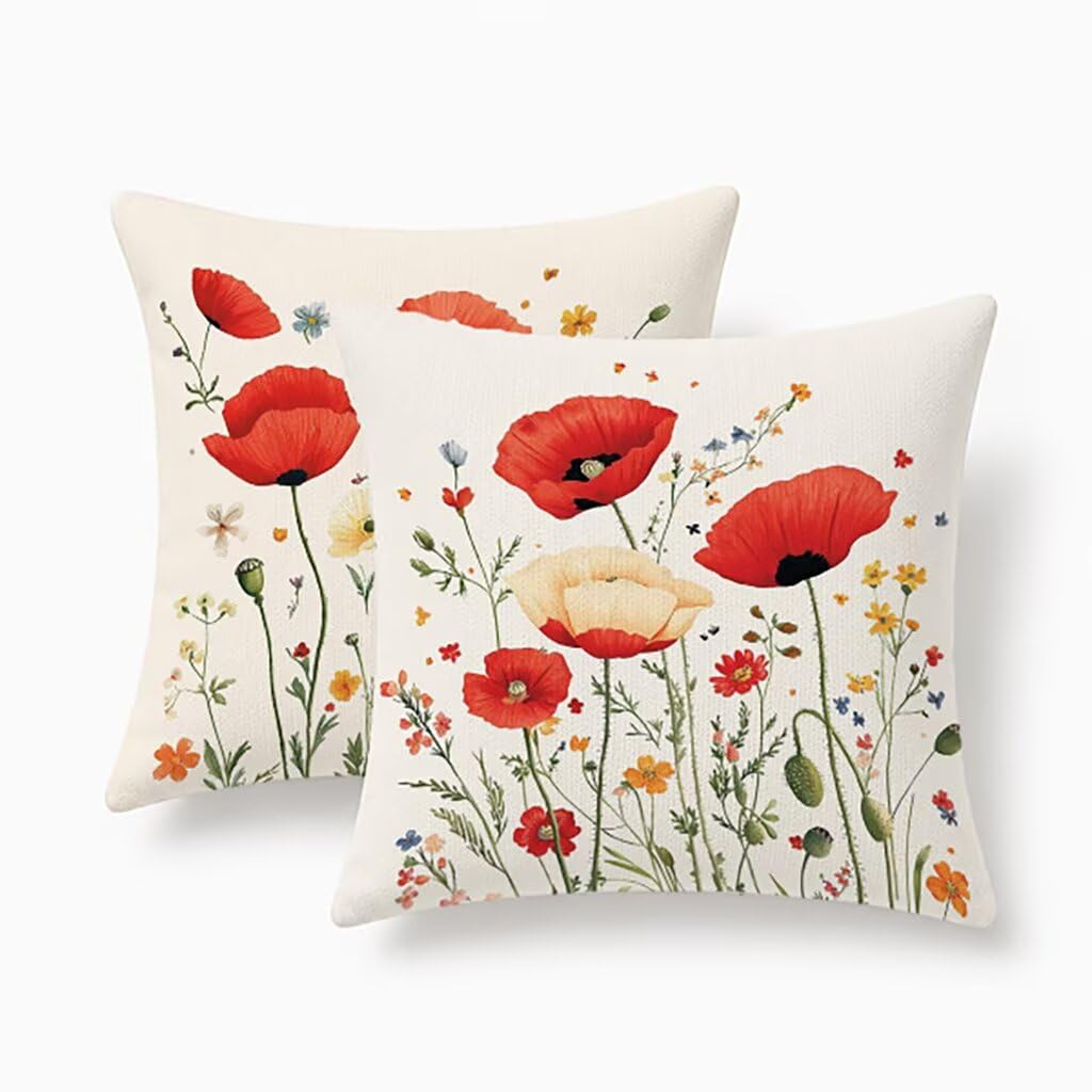 Housses de coussin 60x60cm imperméables en lin beige anti-pluie pour canapé et jardin