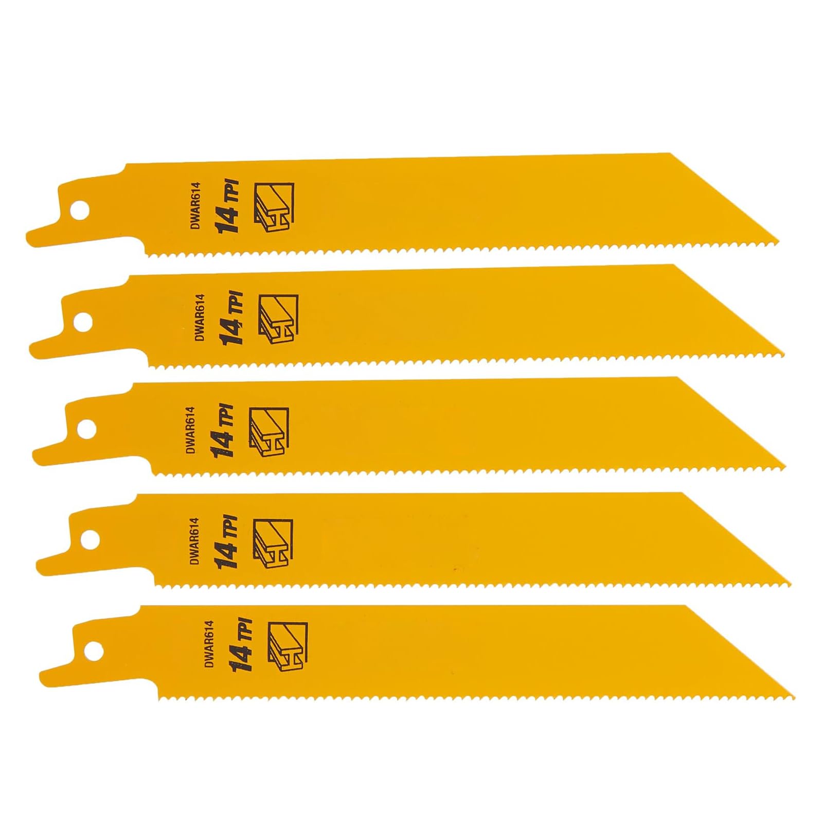 Paquete de 5 hojas de sierra alternante de hierro N677493 DW4808 de 6 pulgadas, 14 Tpi, pieza de repuesto para DeWalt