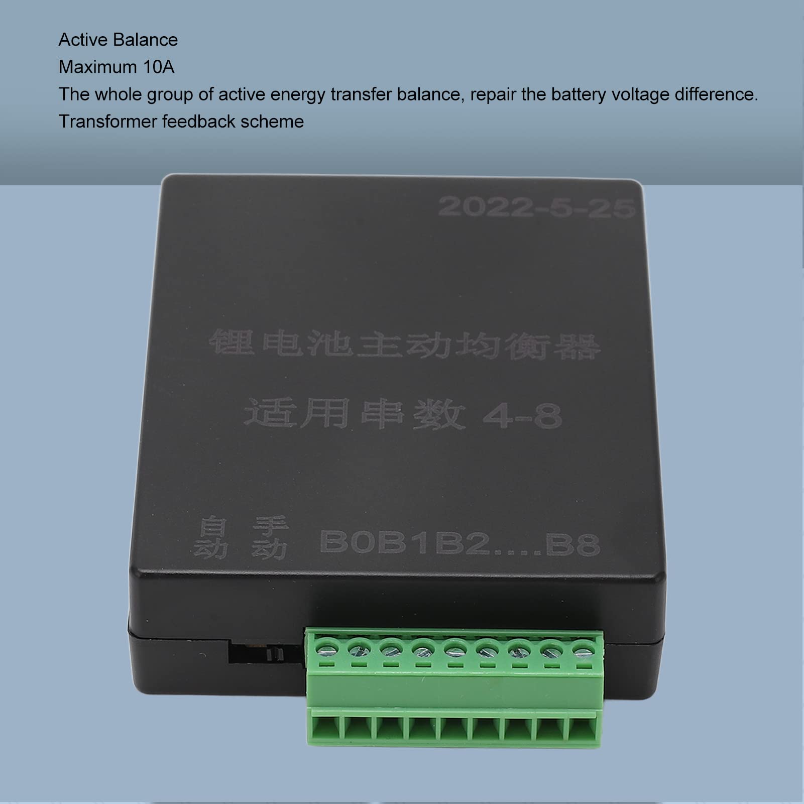 Generic Bilanciatore Attivo per Batterie Al Litio Equalizzatore Efficiente di Accumulo di Energia per Batteria Ternaria/litio Ferro Fosfato, Materiale PC, Corrente di Bilanciamento 10A per Batterie