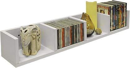 VIRGO - 84 CD / 56 DVD/Blu-ray/Media Wall Storage Shelf - White