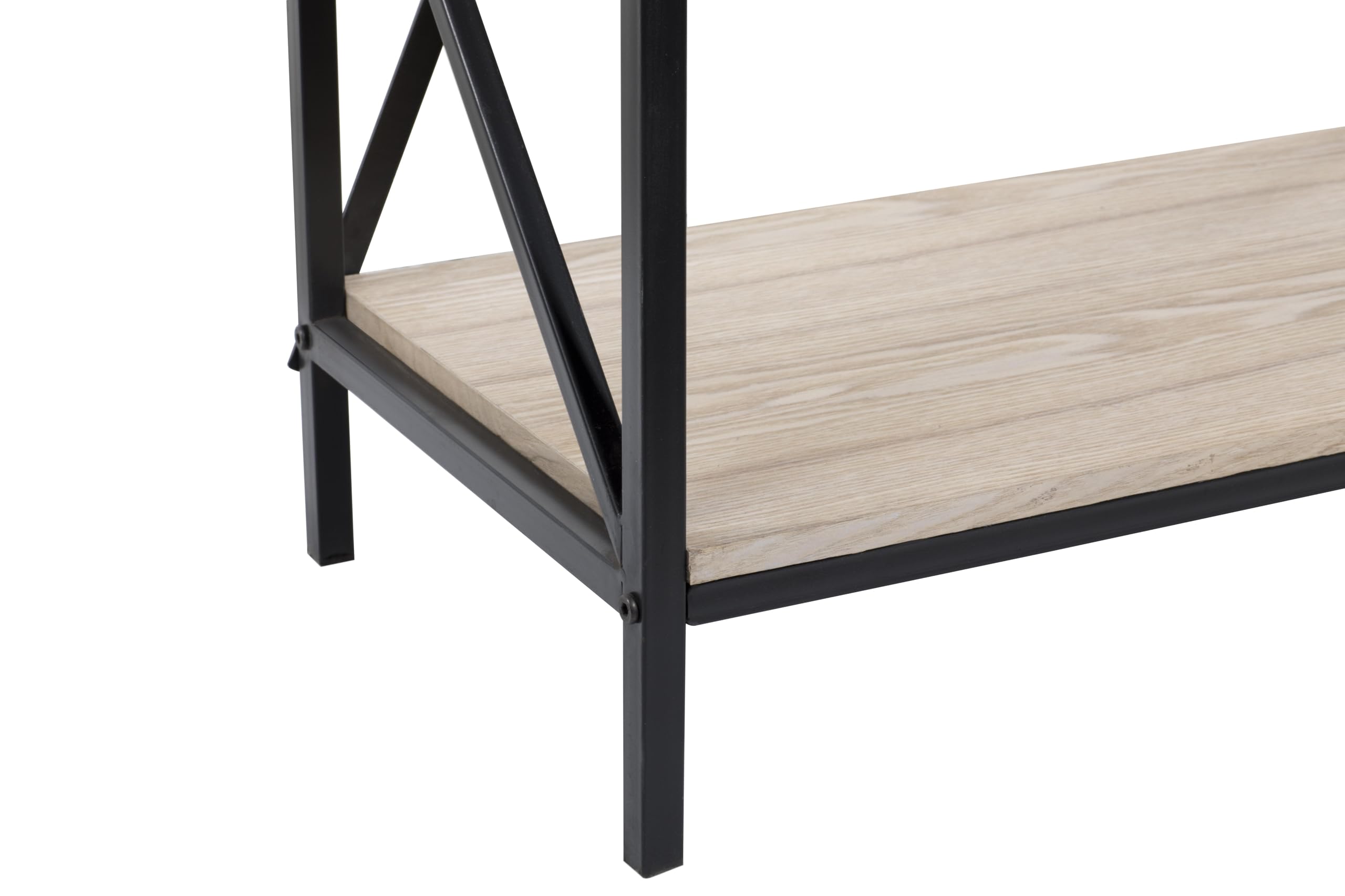 Deco 79 Industrial Wood Rectangle Shelving Unit, 29
