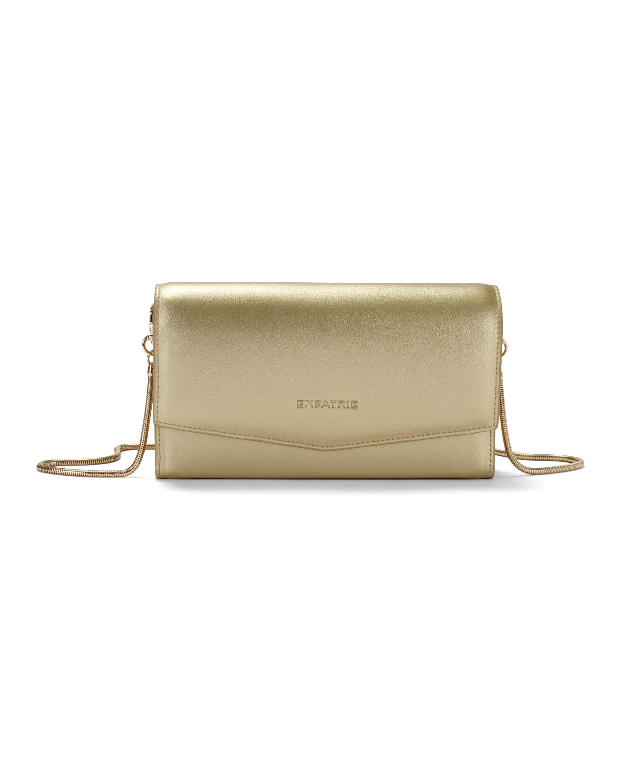 Expatrié Borsa a mano piccola da donna - Camille - Pochette in ecopelle vegana - Borsa da sera con catena removibile - Ideale per matrimoni, balli di fine anno, feste e cene