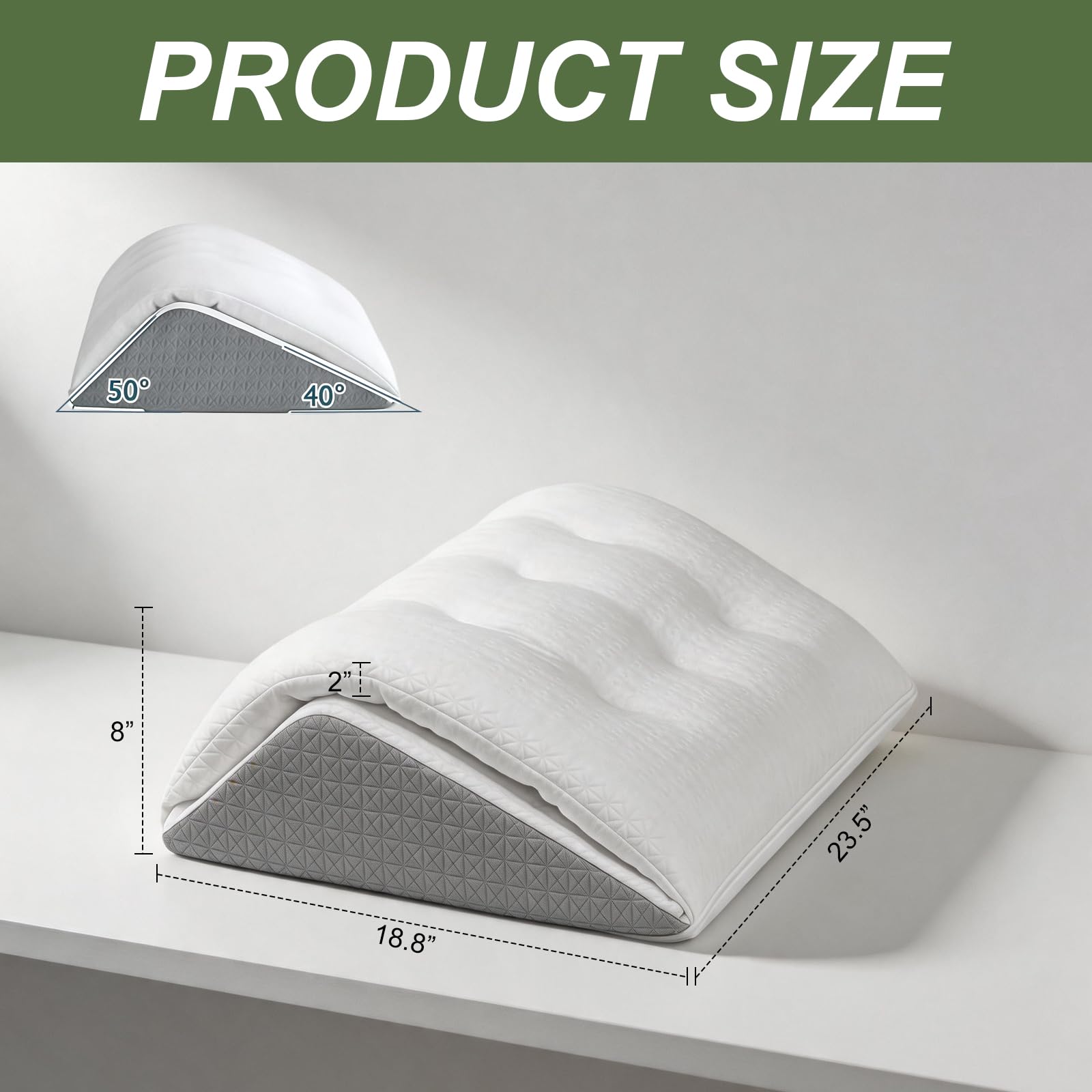 Cojín para piernas para dormir de espalda, cómodo para dormir