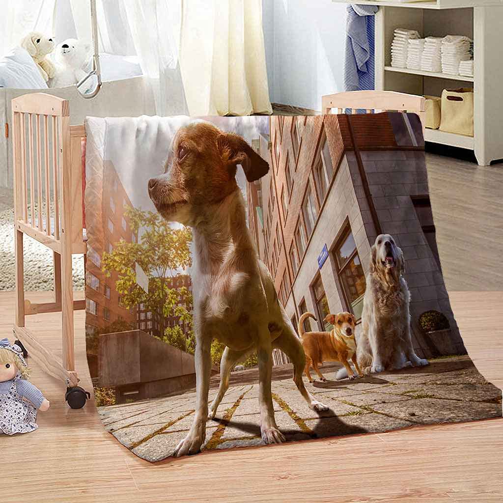 Couverture microfibre chiot 150x200cm anti-bouloche entretien facile pour canapé propre