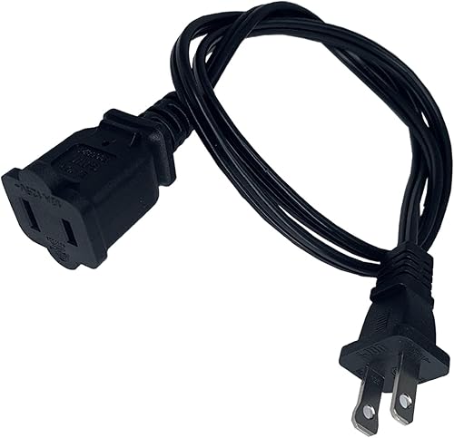 Cable de extensión pequeño de 3 pies, cables de extensión cortos de dos puntas, cable de extensión negro macho hembra, cable de alimentación de CA