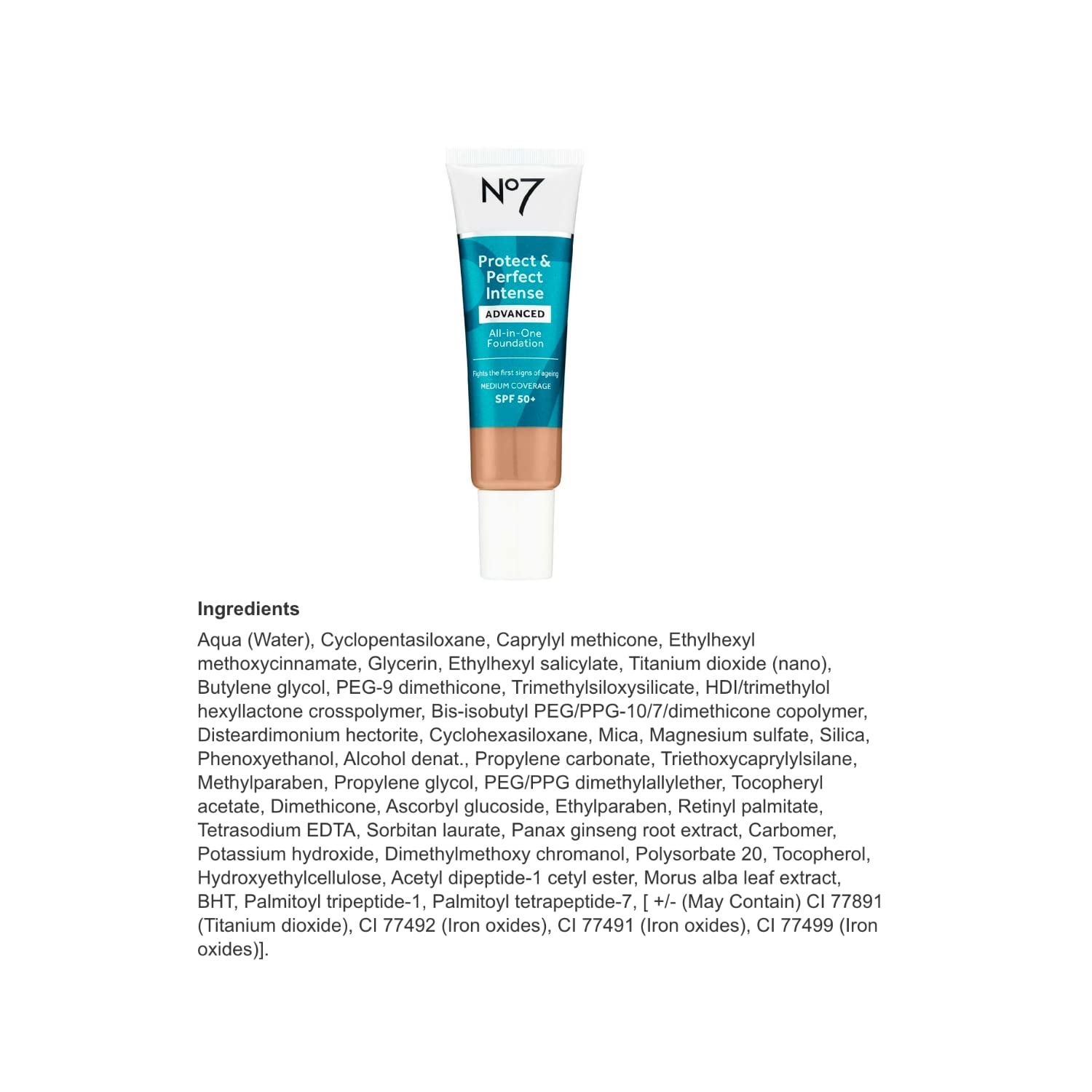 No7 Protect & Perfect Fond de teint tout-en-un SPF 50 Cool Ivory
