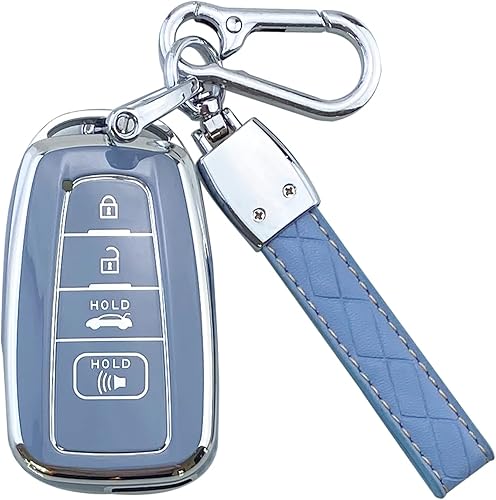 ShuDay Key Fob Case Cover Compatible With Toyota 2018-2022 Camry Rav4 Highlander Avalon C-Hr Prius Corolla Gt86 Prius Accessories, Material Tpu Soft