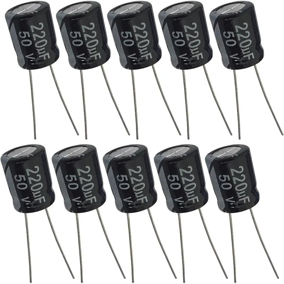 Capacitor Eletrolítico 220uF 50V - Kit 10 Peças
