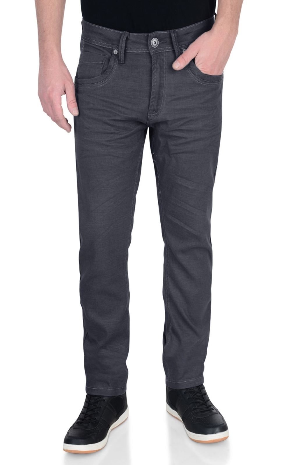 CrosshatchMen's New Menzo Stretch Slim Leg Denim Jeans Grey