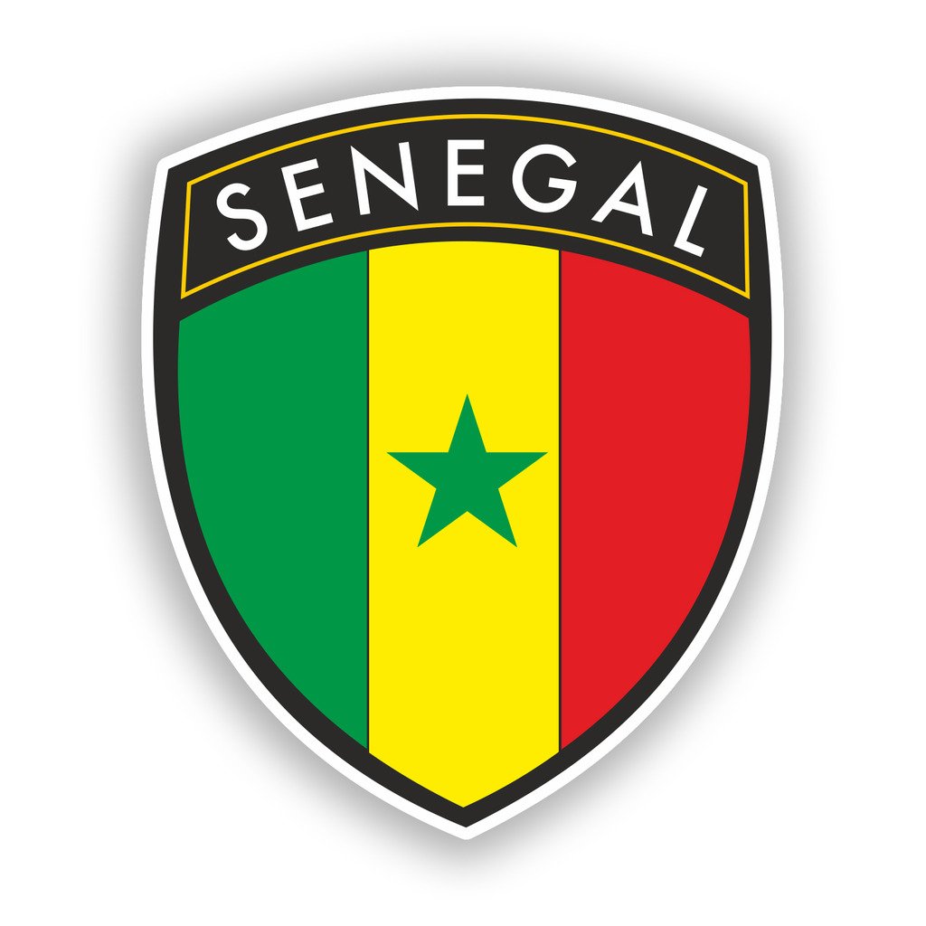 Destinationvinyl Multi 2 X 10Cm/100Mm Senegal Flag Design Vinyl Stickers Travel Luggage #10634