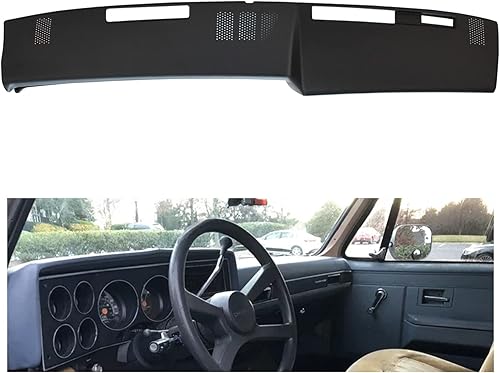 LOSTAR Cubierta de salpicadero para GMC Chevy, cubierta de tablero negro mate para GMC Chevy 1981-1987 GMC Chevy Pickup de tamaño completo,