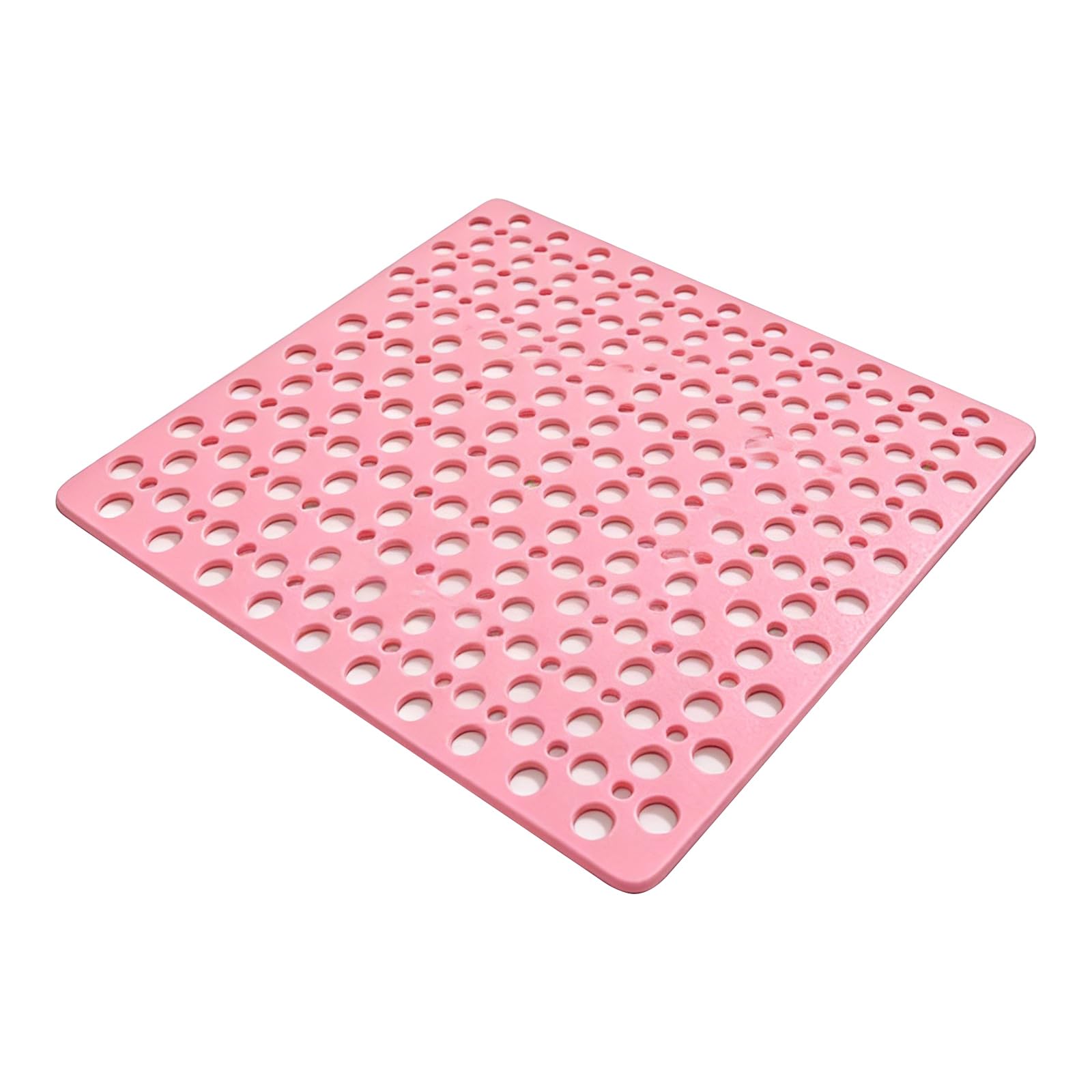 Sakura Blush Bathtub Anti Slip Floor Mat With Suction Cups And Drain Holes Perforated Drainage Floor Mat 20X20inch For Bathroom Bathtub & Shower Stall (Sakura Blush) (Sakura Blush)