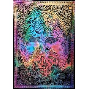 ICC Mind Tree of Life Poster Hippie Decor Kleine Tapestry Muur Opknoping Dorm Collage Blad Boheemse Wandtapijten Art…