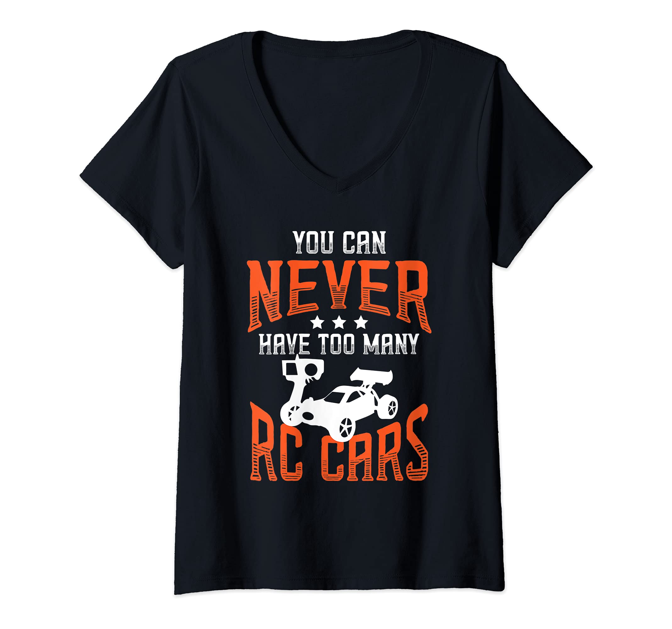 Womens RC Car Funny Buggy Remote Control Car Driver Racing Hobby V-Neck T-Shirt