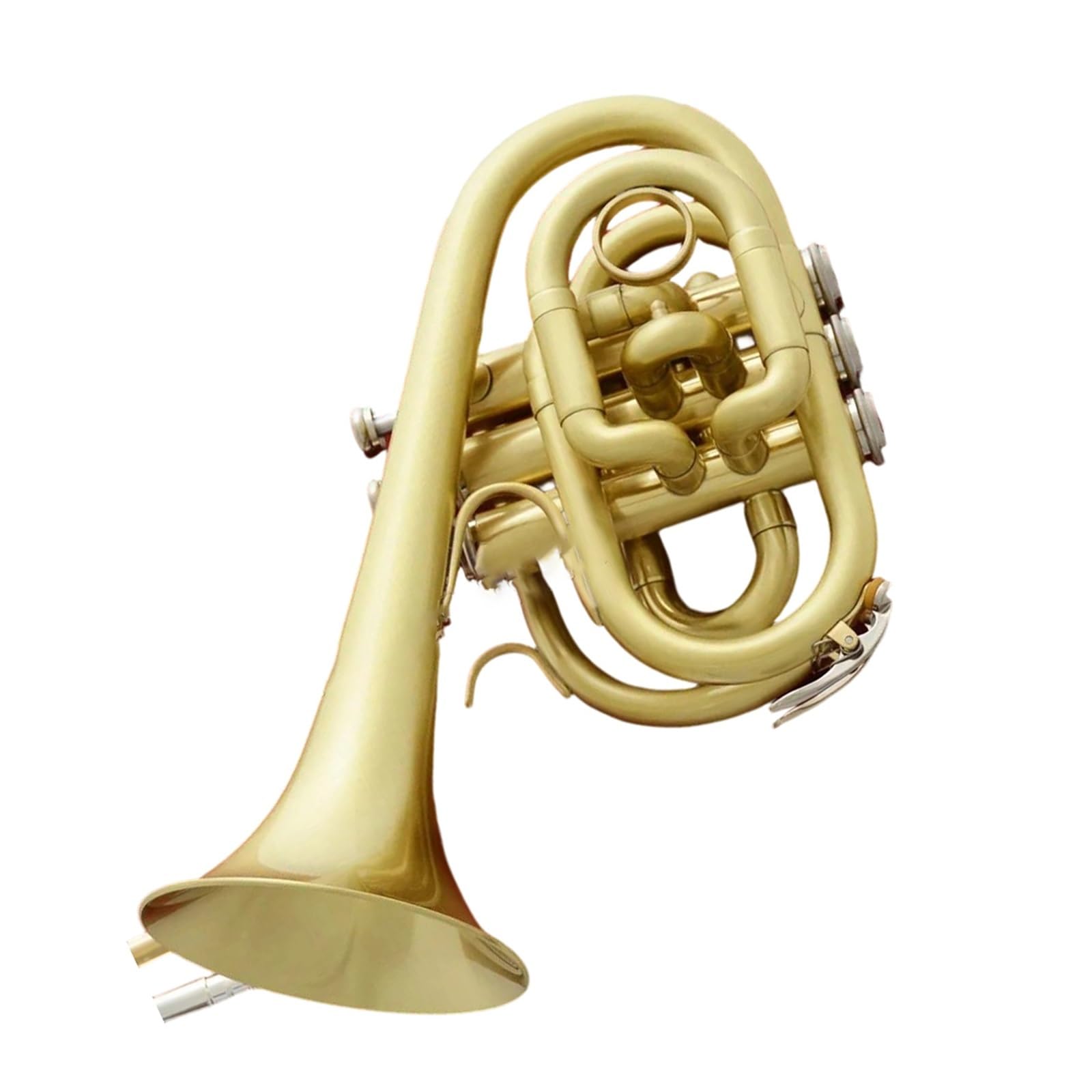 Profesjonalne Wykonanie Trąbki Trąbka Kieszonkowa Z Szczotkowanego Mosiądzu W Pudełku Profesjonalny Instrument Muzyczny
