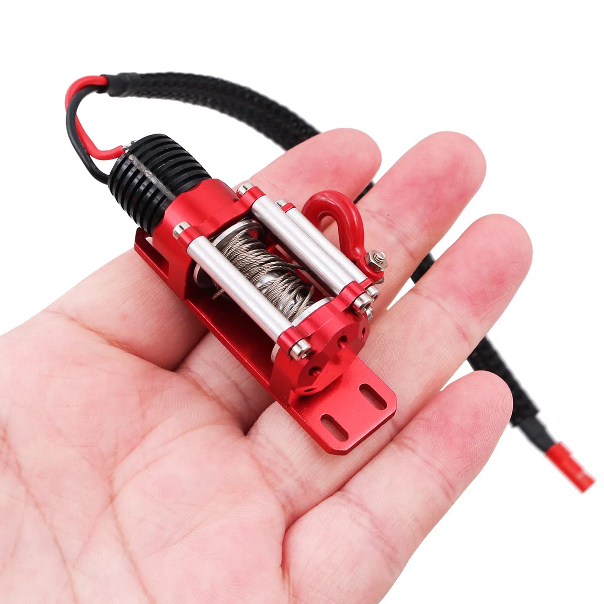 WANGCL Simulation Climbing Car Winch Set Electric Metal Model Vehicle Crawler Car Accessories Compatible with Axial SCX10 RC4WD D90 - Image 3