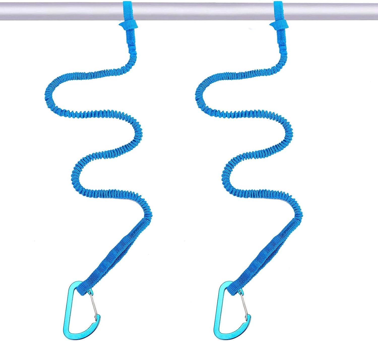 MOOCY Kayak Paddle Leash, 3-7 ft Stretchable Strap Lanyard for SUP, Canoeing, Fishing Accessories – Secure Bungee Rod Holder Tether MOOCY Kayak Paddle Leash, 3-7 ft Stretchable Strap Lanyard for SUP, Canoeing, Fishing Accessories – Secure Bungee Rod Holder Tether