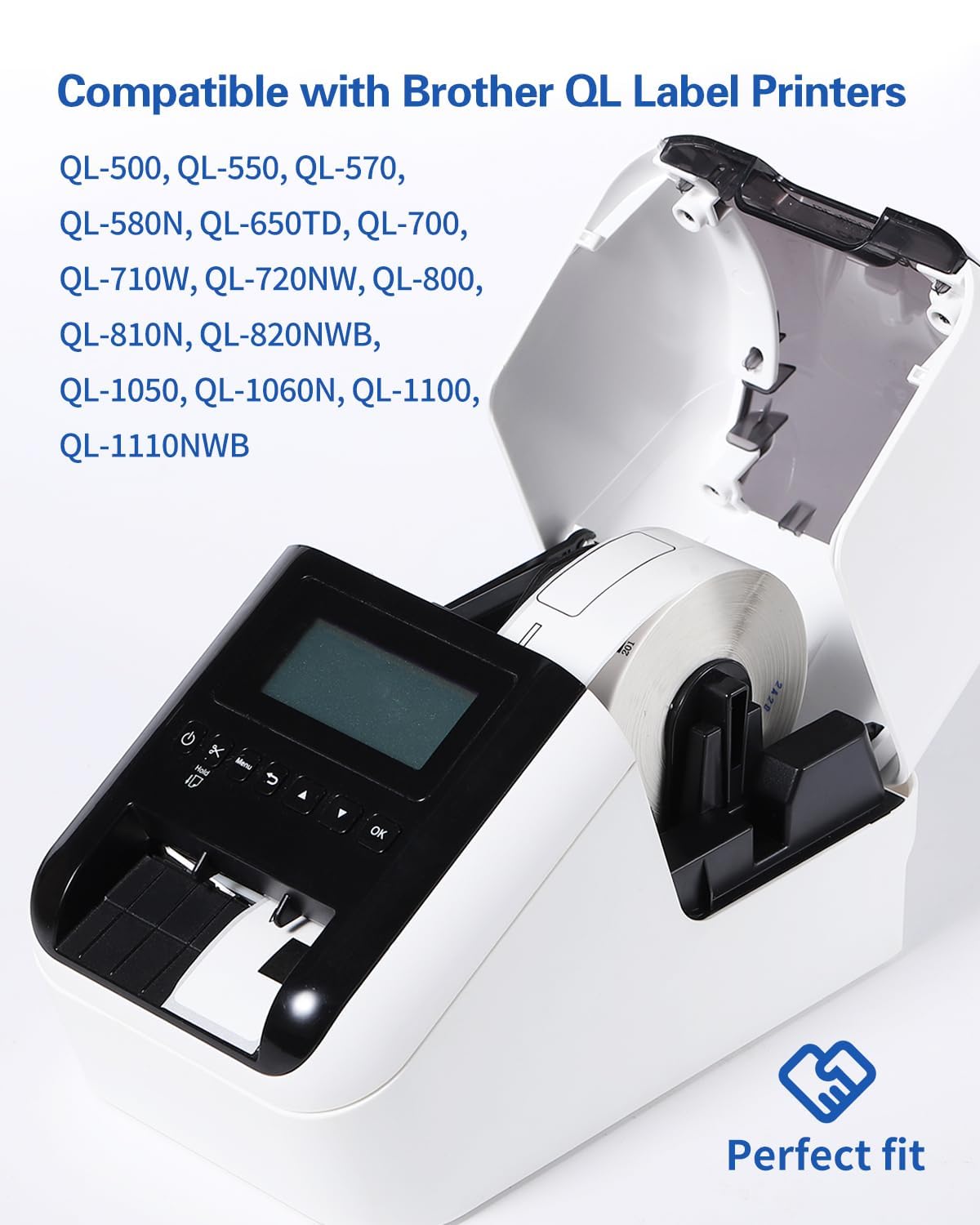 10 Rolls 29mm x 90mm Address Labels Replacement for Brother DK-11201 DK11201 Shipping Labels Compatible with Brother QL-500 550 570 700 710W 720NW 800 810W 820NWB 1050 1110NWB - Image 2