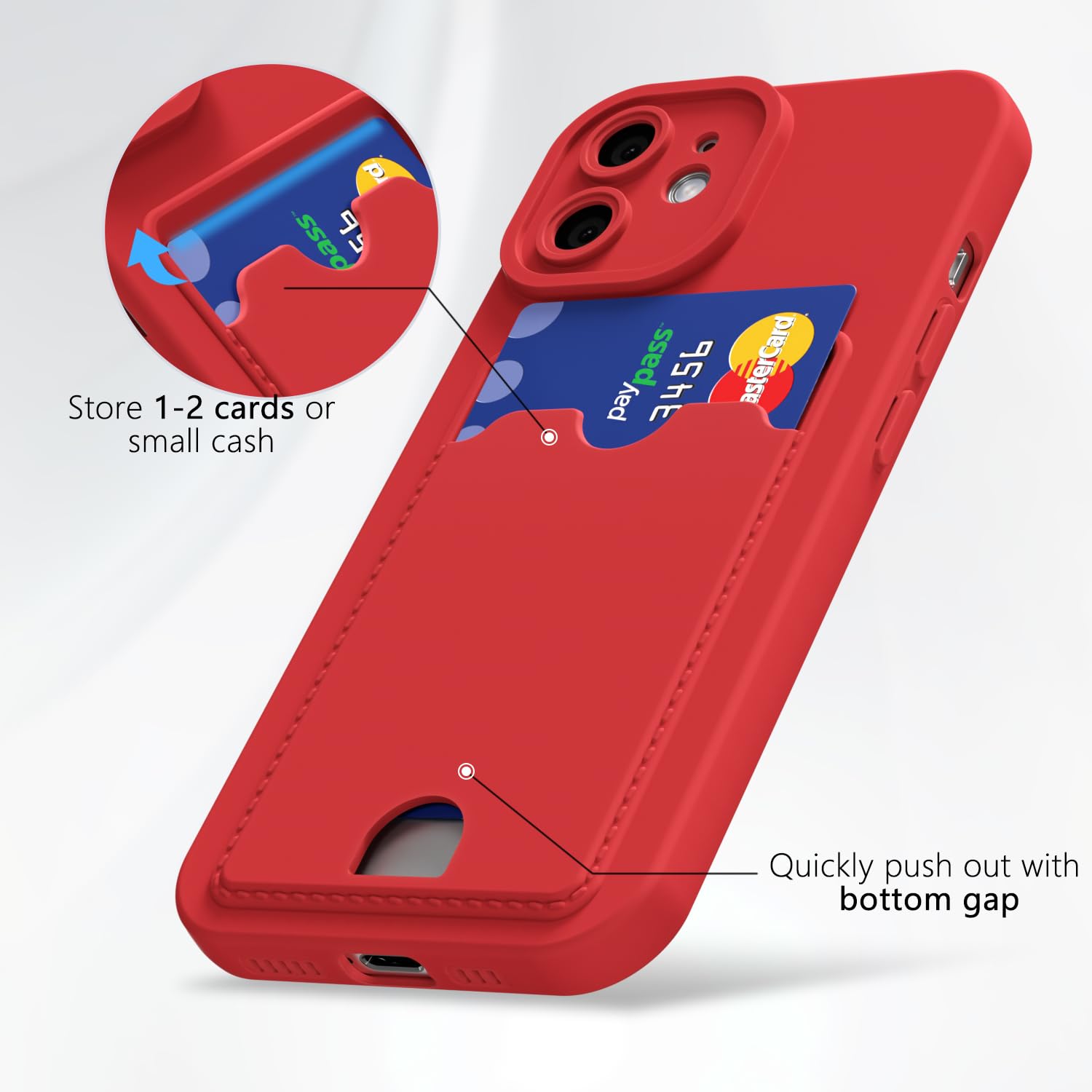 Amazon.co.jp: oakxco iPhone 12用ケース、カードホルダー付き