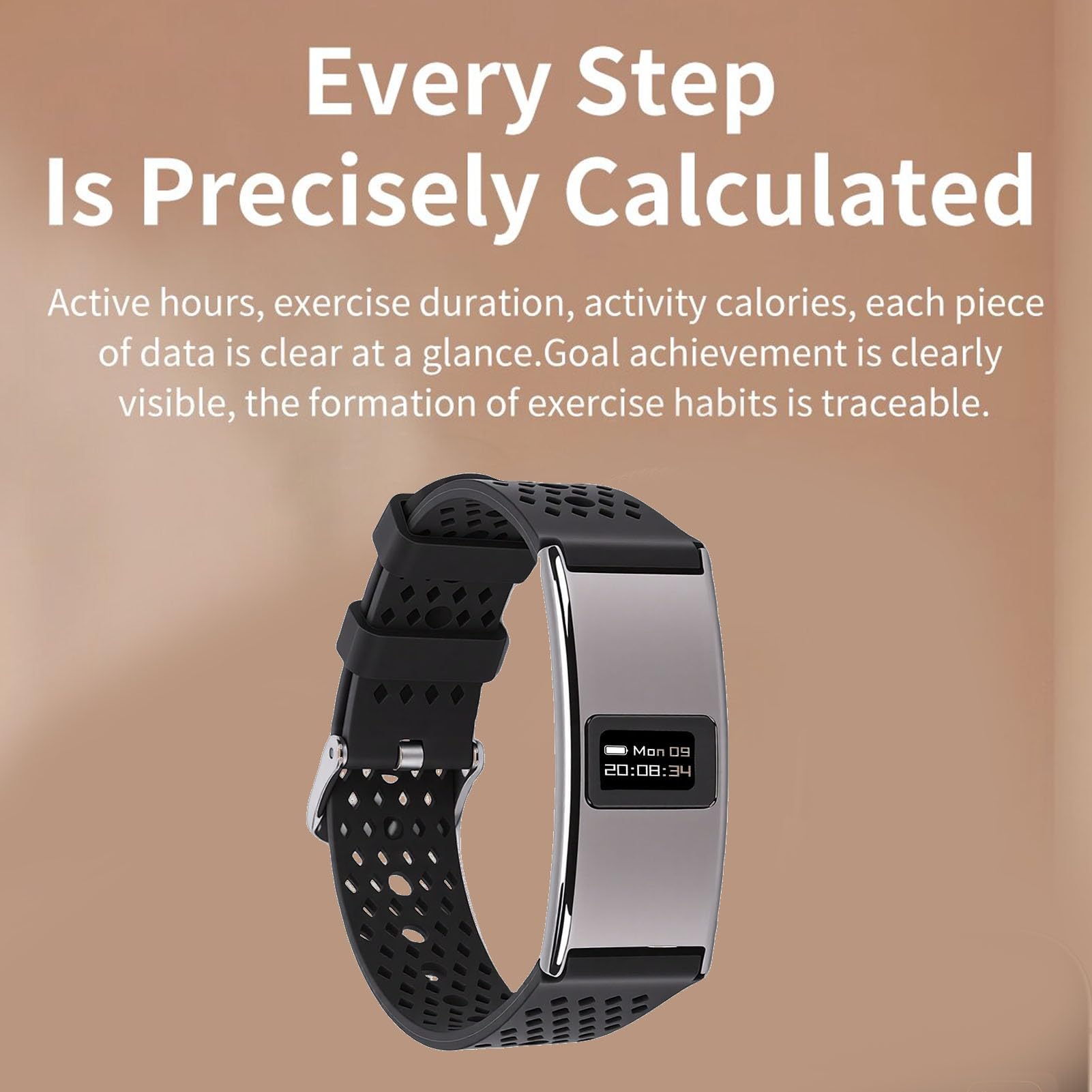 Cuifati Pulsera Inteligente Rastreador de Ejercicios con Monitor de Ritmo Cardíaco Durante el Sueño Seguimiento del Ciclo Menstrual Pantalla HD de 1.47 "más de 100 Modos Deportivos IPX8 (Black)