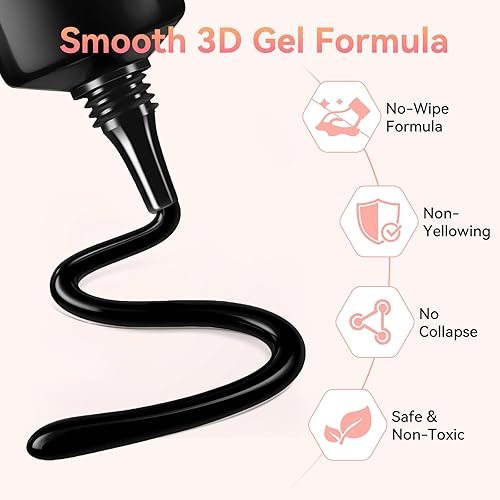 Vista 36 de Makartt Pegamento de uñas de gel: pegamento sólido para uñas a presión, necesita lámpara UV de gel 3D de 0.5 fl oz, herramientas multifuncionales