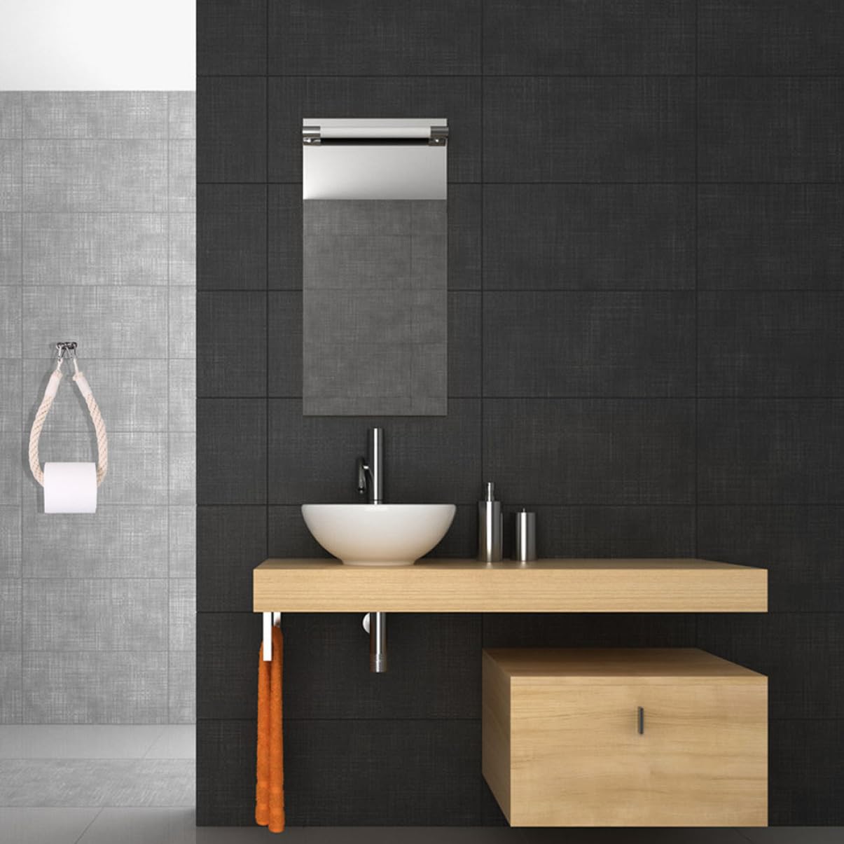 Artibetter Toilettenpapierhalter Hängend Aus Metall Für Bad Und Wc Platzsparendes Retro-Design Umweltfreundliches Material Gegen Herunterfallen