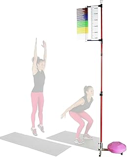 XENITE Jump Measurement Tester, Vertical Jump Tester 3.9-11.5 Feet Vertical Jump Tester with Stable Base, Basketball Volleyball Spike Coach Challenger, Physical Training Coordination
