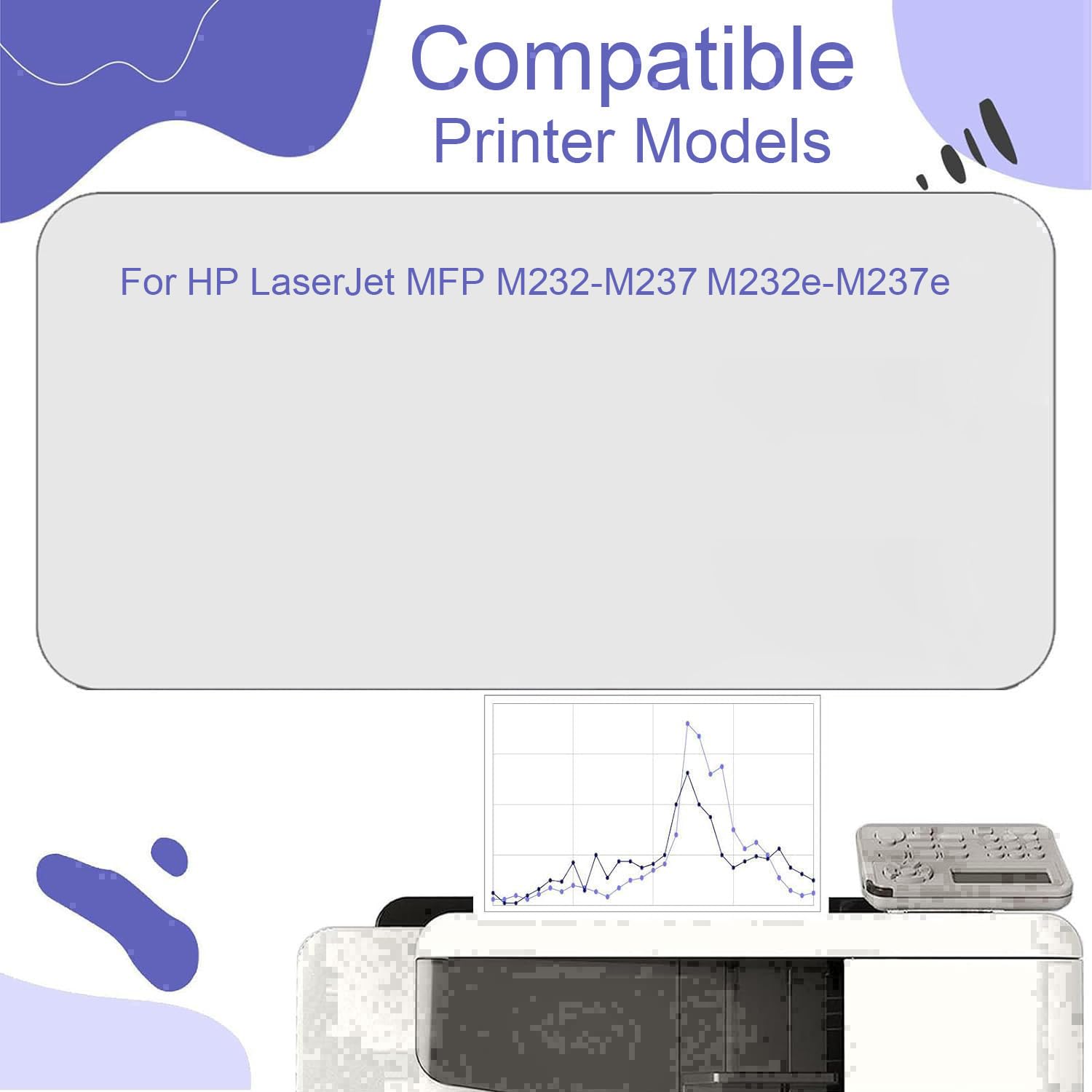 Cartucce toner nere compatibili M232-M237 di ricambio per stampanti HP LaserJet MFP M232-M237/M232e-M237e con chip.,M232M237-1Set