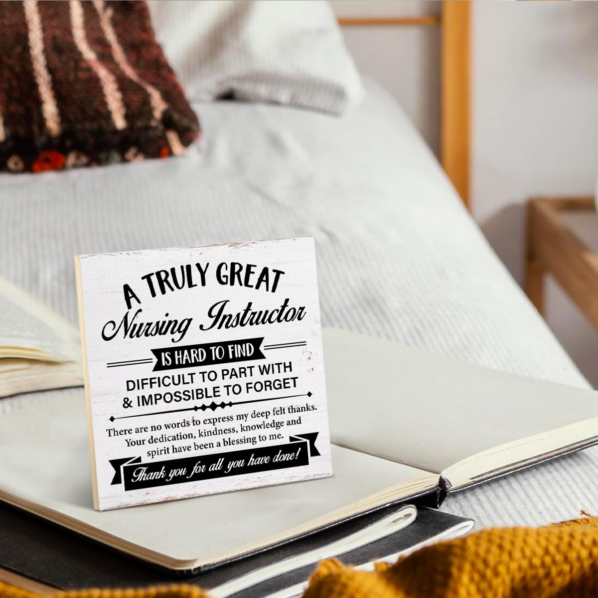 Nurse Educator Appreciation Gift - Inspirational Acrylic Desk Plaque, 4x4 Inches, Definition Sign - View #2