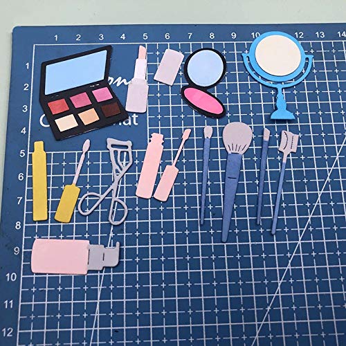 Fustella Metallica Per Scrapbooking – Set Cosmetici – Stampo Per Taglio Carta E Cartoncino – DIY Per Album E Biglietti (12,2 X 4,05 Cm)