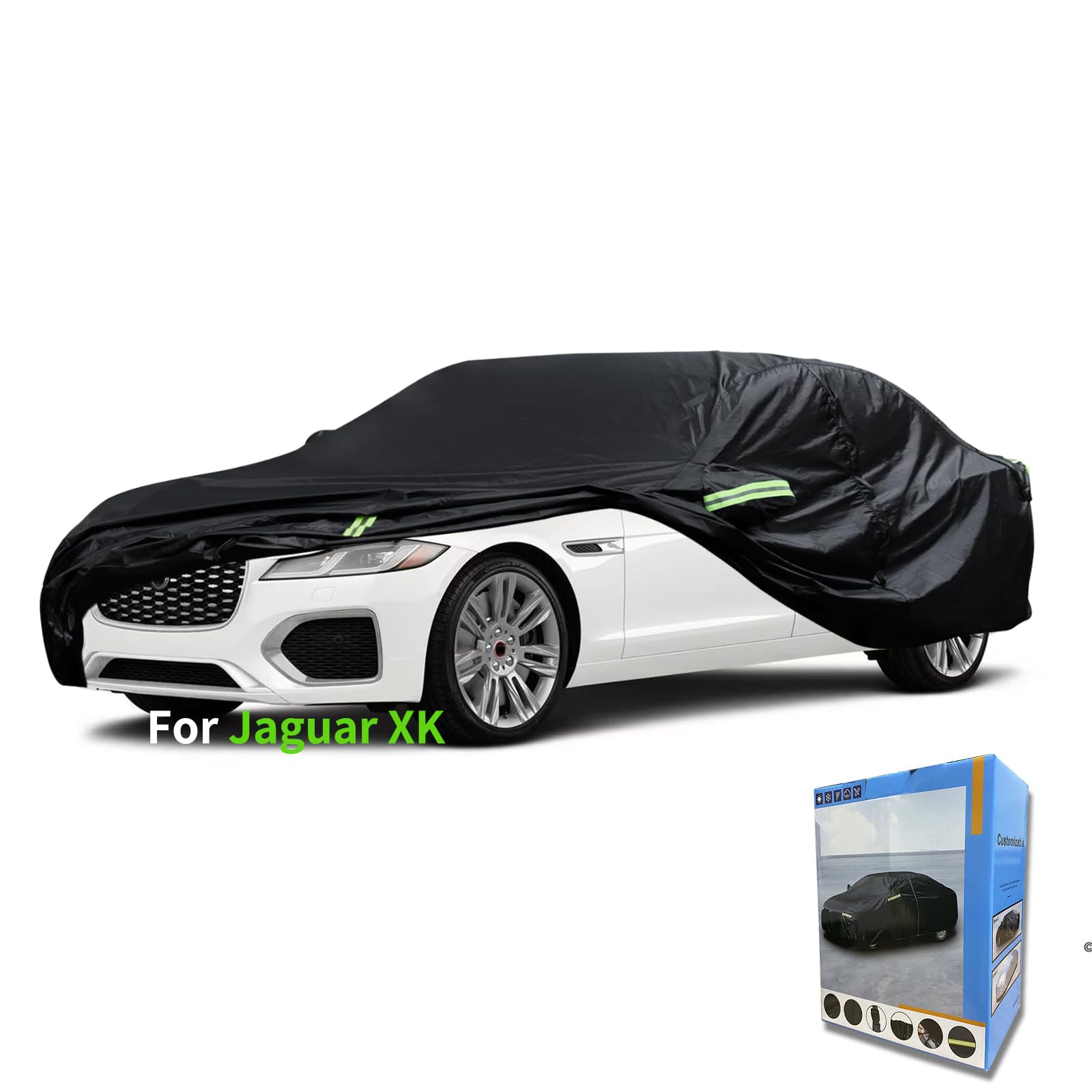 Custom-Fit for Jaguar Car Cover, Automobiles All Weather Waterproof, Car Cover All Weather Snowproof UV Protection Windproof Outdoor Full car Cover (
