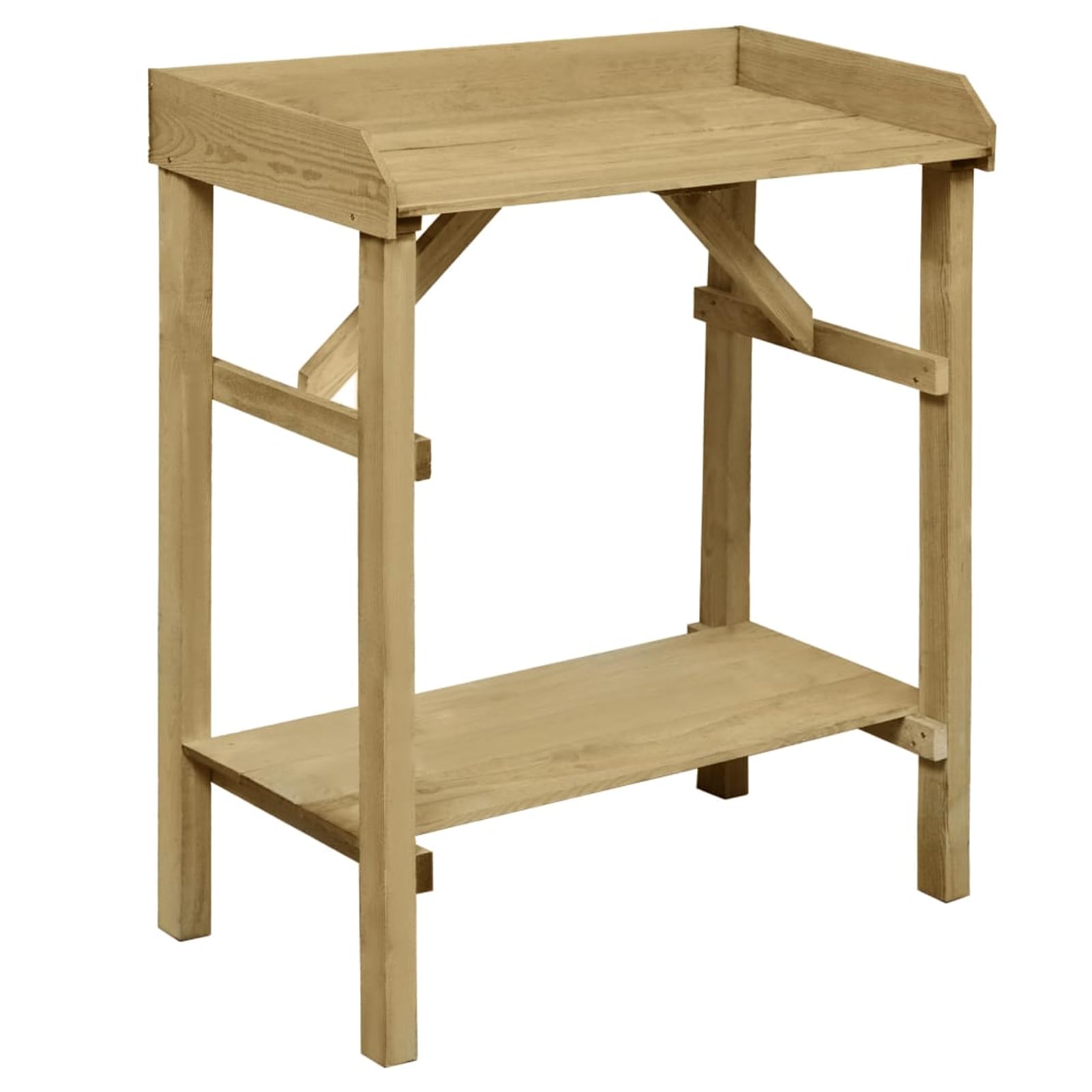 Fasba Mesa Jardinera de Madera Maciza con Estantes para Decoración de Exteriores y Almacenamiento Modelo FCLRZJ-45302ES