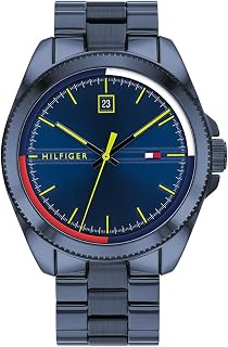 Tommy Hilfiger Analog Quarzuhr für Herren Edelstahl-Mesh Gliederarmband
