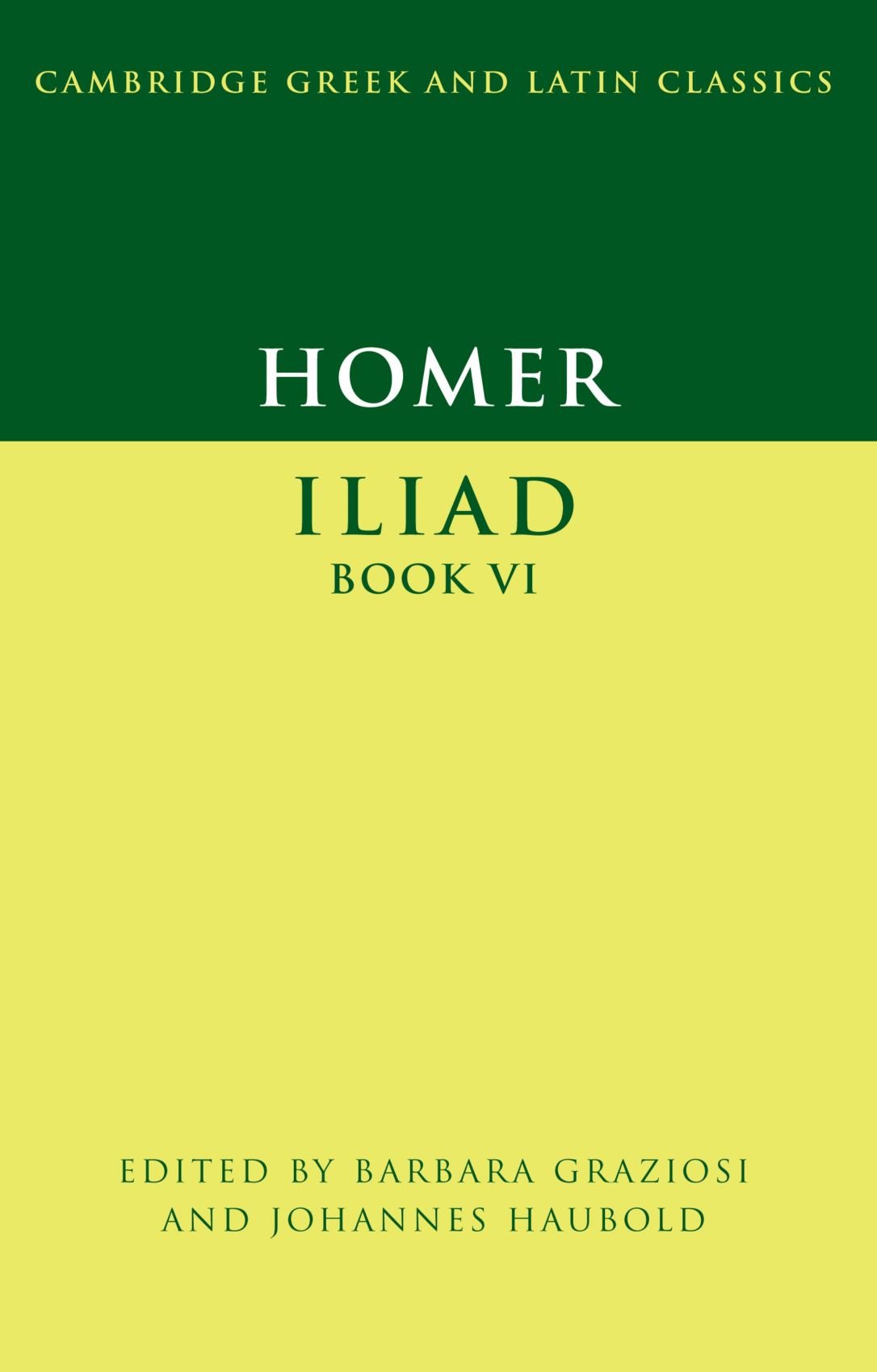 Homer: Iliad Book Vi (Cambridge Greek and Latin Classics)