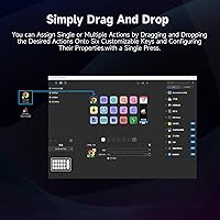 Vista 5 de AJAZZ Macro Keypad Stream Controller Deck Gaming Streaming Shortcut Keyboard, 6 Programmable Keys Customizable Visual AI Pad USB Soundboard for Negro