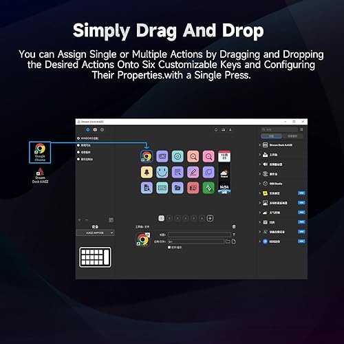 Miniatura 5 de AJAZZ Macro Keypad Stream Controller Deck Gaming Streaming Shortcut Keyboard, 6 Programmable Keys Customizable Visual AI Pad USB Soundboard for Negro